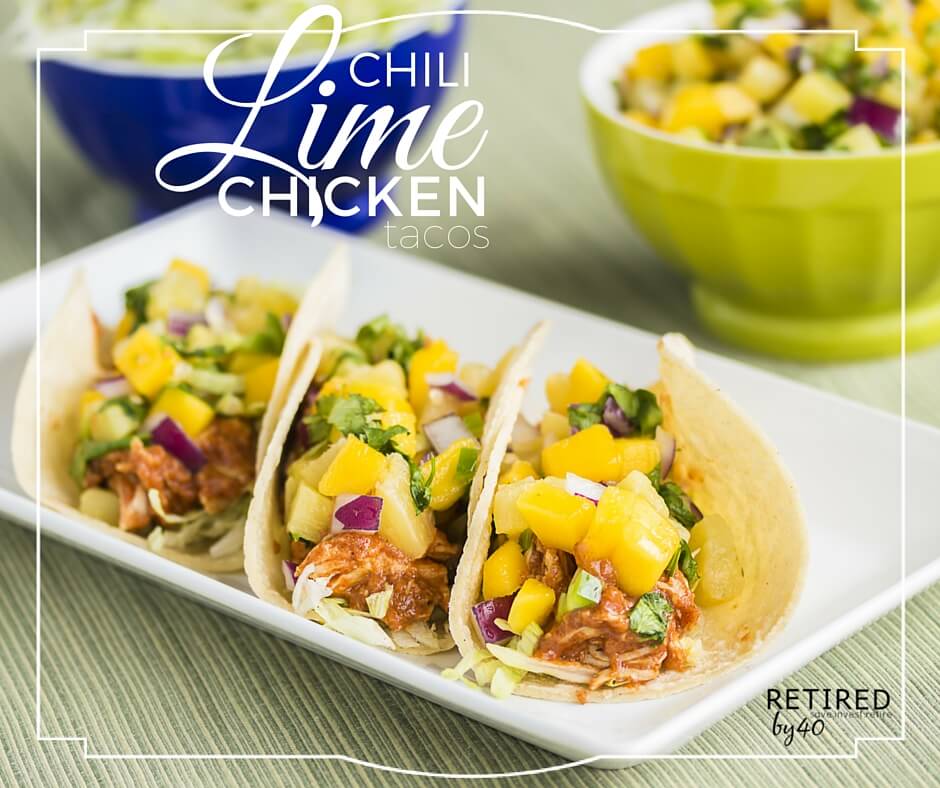 Chili Lime Chicken Tacos - Living on Fifty