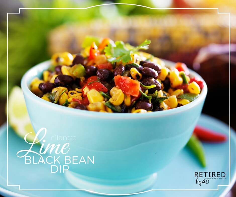Cilantro Lime Black Bean Dip Living on Fifty